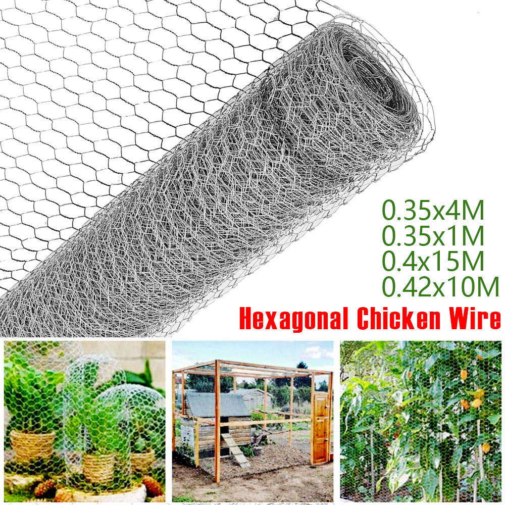 Smart Garden Fence - ตาข่ายลวดเหล็กหกเหลี่ยม ตาข่ายลวดไก่ ม้วนตาข่ายอเนกประสงค์สำหรับรั้วสัตว์เลี้ยง ตาข่ายกั้นสวน