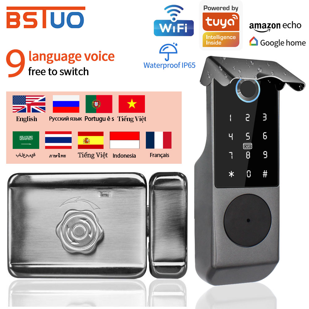 Smart Garden Door Lock - TUYA WIFI สมาร์ทประตูล็อคล็อคลายนิ้วมือ IC Card NFC