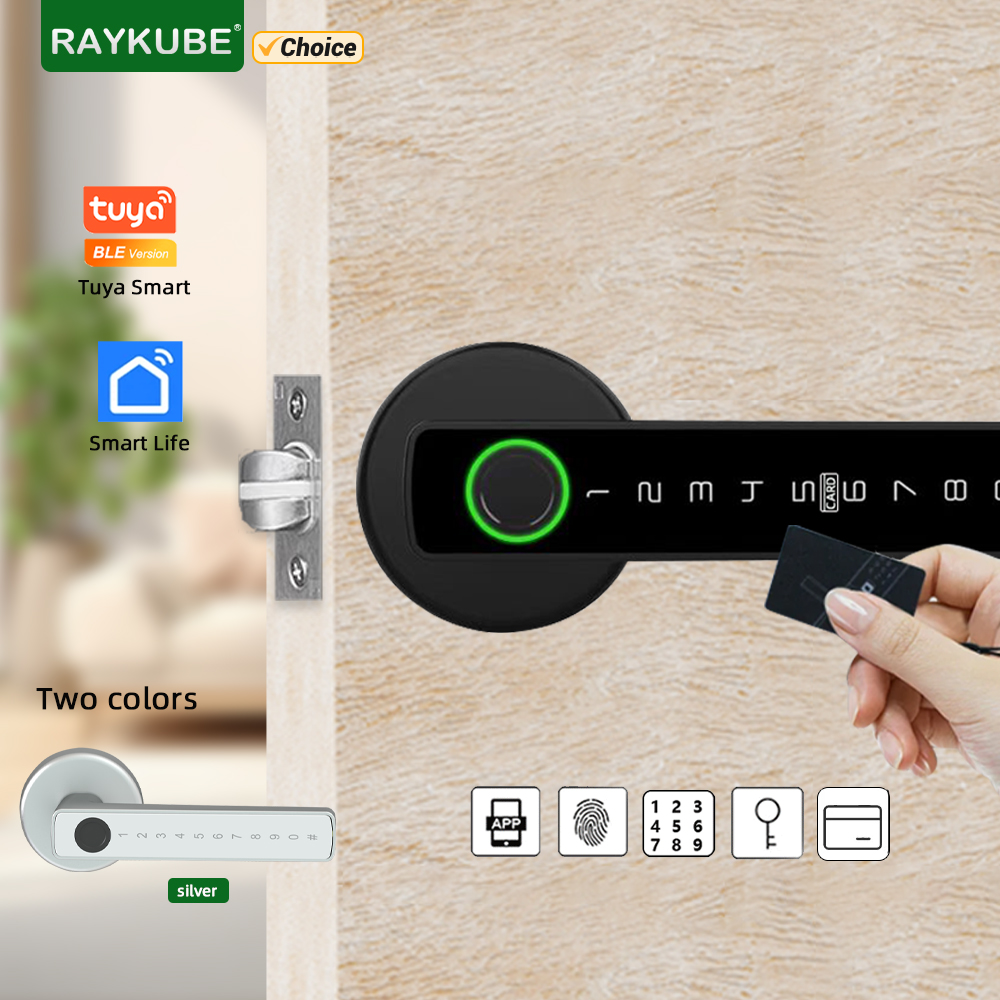 Smart Garden Door Lock - RAYKUBE M5 Tuya BLE สมาร์ทลายนิ้วมือประตูล็อคดิจิตอลล็อคอิเล็กทรอนิกส์ด้วยรหัสผ่าน/คีย์/IC Card/