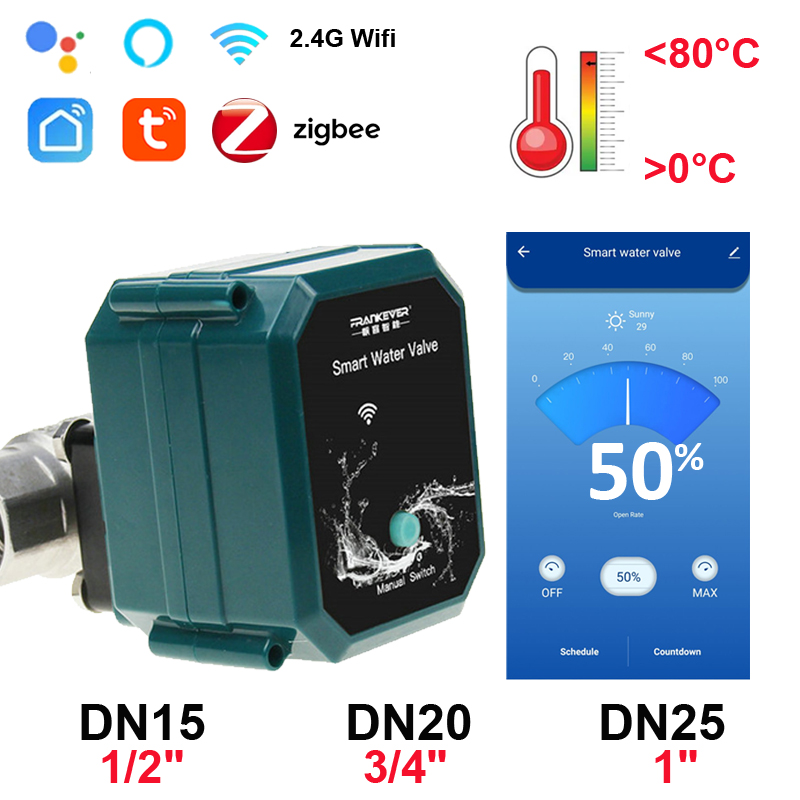 Smart Garden Home Assistant - Tuya Wifi วาล์วน้ําปิดอัตราการน้ํา 0% ถึง 100%