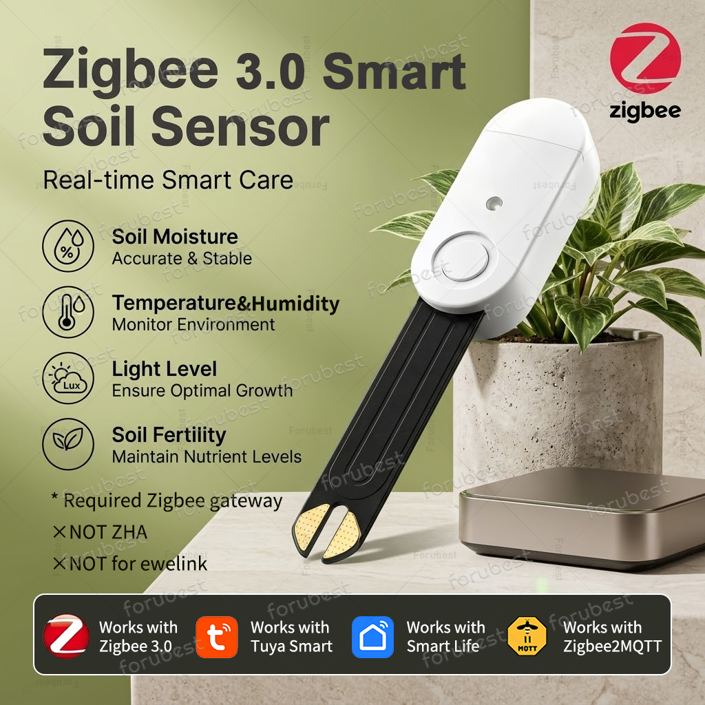 Smart Urban Garden - เซ็นเซอร์วัดความชื้นในดินแบบสมาร์ท ZigBee วัดอุณหภูมิ ความชื้น แสง วัดความอุดมสมบูรณ์