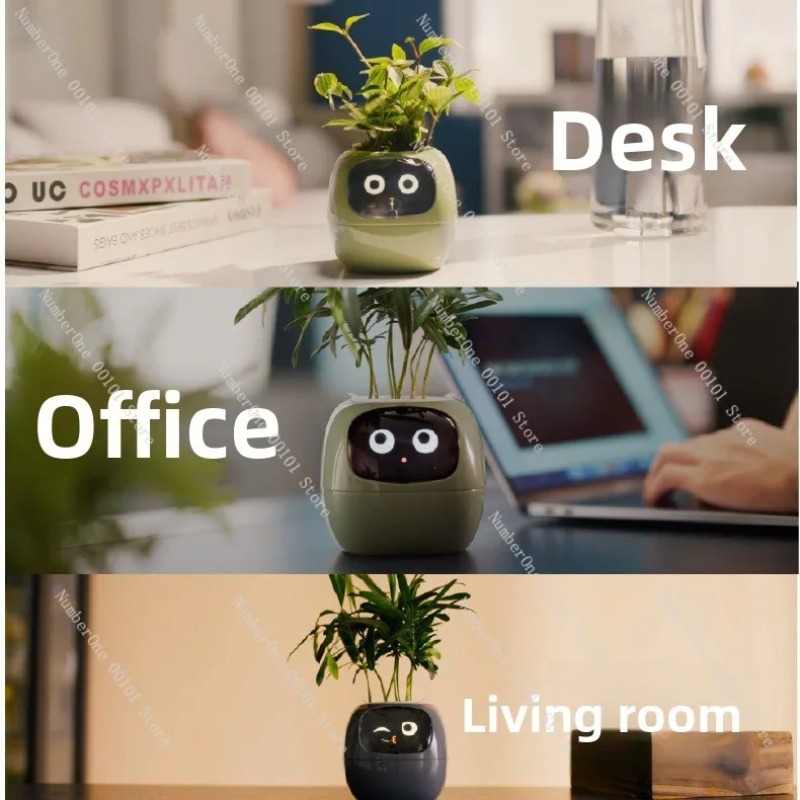 Self Watering Pot Sensor - กระถางต้นไม้พลาสติกแบบรดน้ำอัตโนมัติสำหรับปลูกในร่ม พร้อมเซ็นเซอร์อัจฉริยะ ชาร์จไฟผ่าน USB ได้