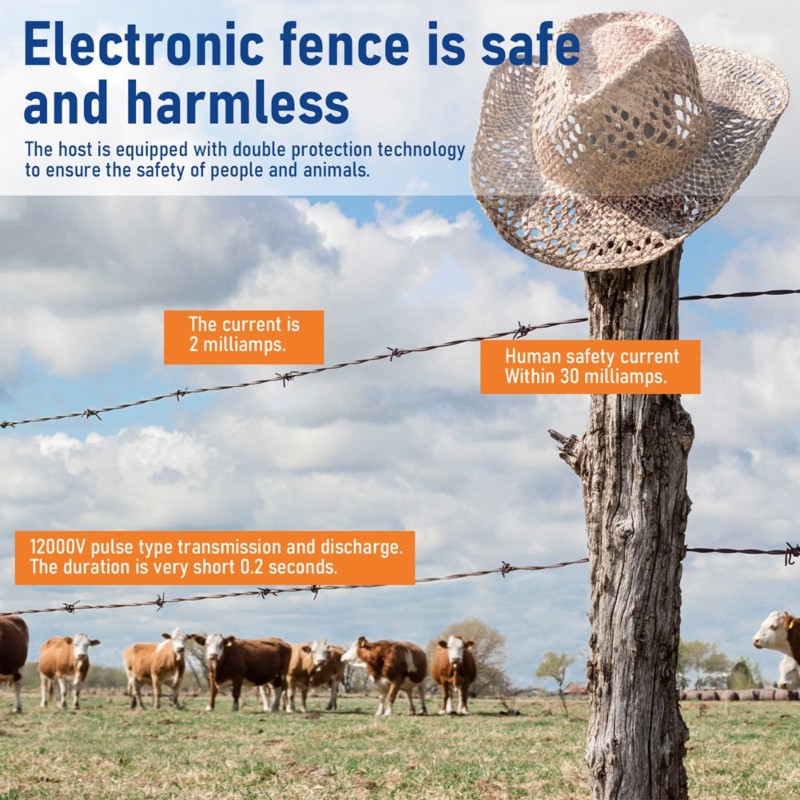 Smart Garden Fence - GYTB-Smart 12V รั้วไฟฟ้ากันน้ำ, ชุดรั้วไฟฟ้าสำหรับสัตว์ในฟาร์ม, สัตว์ปีก, ฟาร์มปศุสัตว์