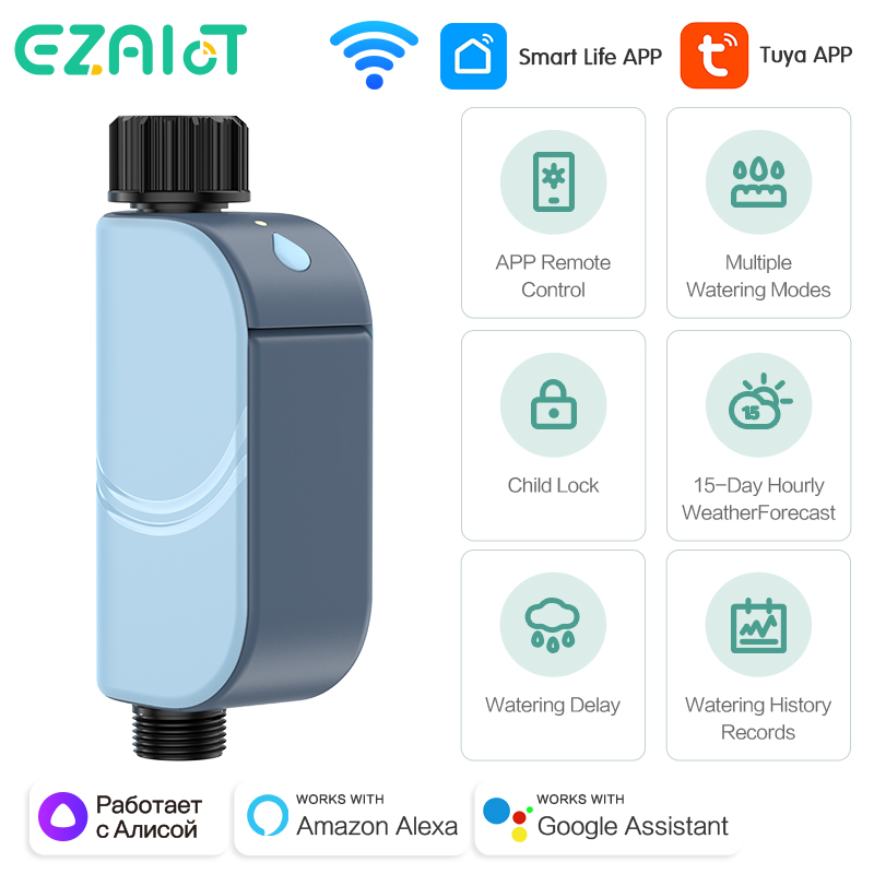 Smart Garden Timer - สมาร์ท Tuya WIFI สวนรดน้ําจับเวลาอัตโนมัติโรยน้ําวาล์วจับเวลากลางแจ้งชลประทานรดน้ําระบบ Alexa Google