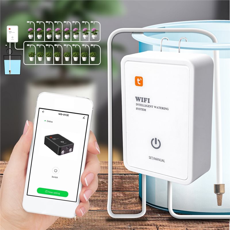 ชุดระบบรดน้ำหยดอัตโนมัติ Tuya  - Smart Garden Irrigation System บทวิจารณ์และราคา