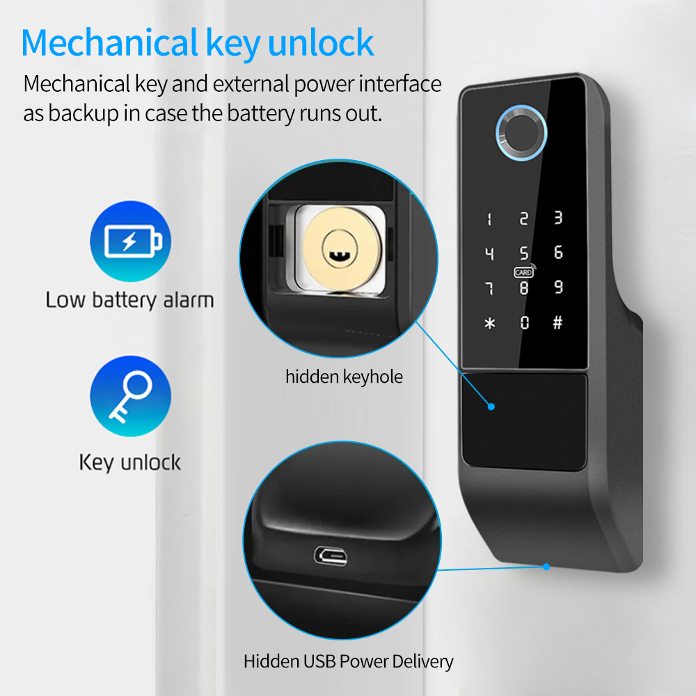 IP65 กันน้ํา TTLock ลายนิ้วมือ - Smart Garden Door Lock บทวิจารณ์และราคา