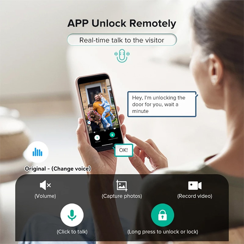 3D Real-time Intercom Face Rec - Smart Garden Door Lock บทวิจารณ์และราคา