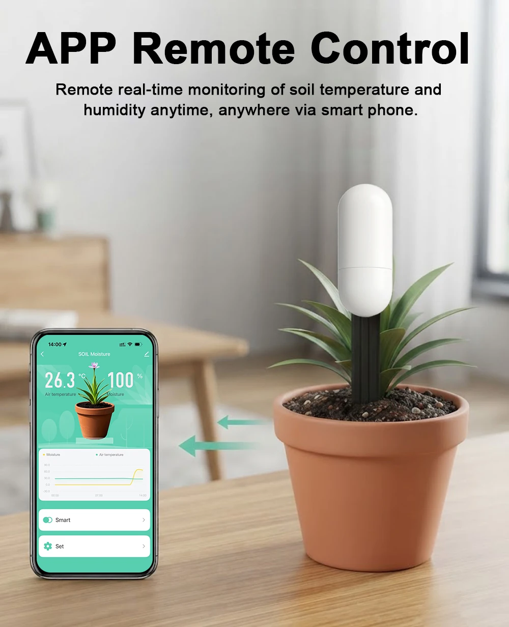 เครื่องตรวจวัดความชื้นและอุณหภ - App Smart Garden บทวิจารณ์และราคา