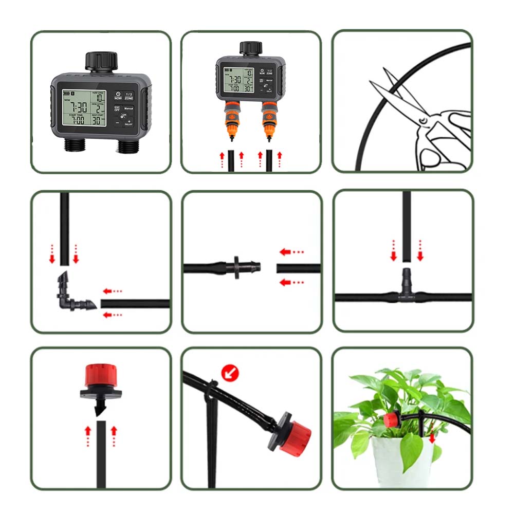 จอแสดงผล LCD แบบสองโซนอิสระ ตั - Smart Garden Irrigation System บทวิจารณ์และราคา