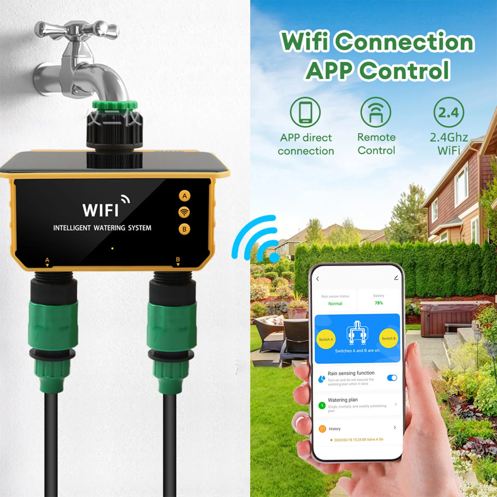ตัวตั้งเวลาควบคุมการรดน้ำอัจฉร - App Smart Garden บทวิจารณ์และราคา