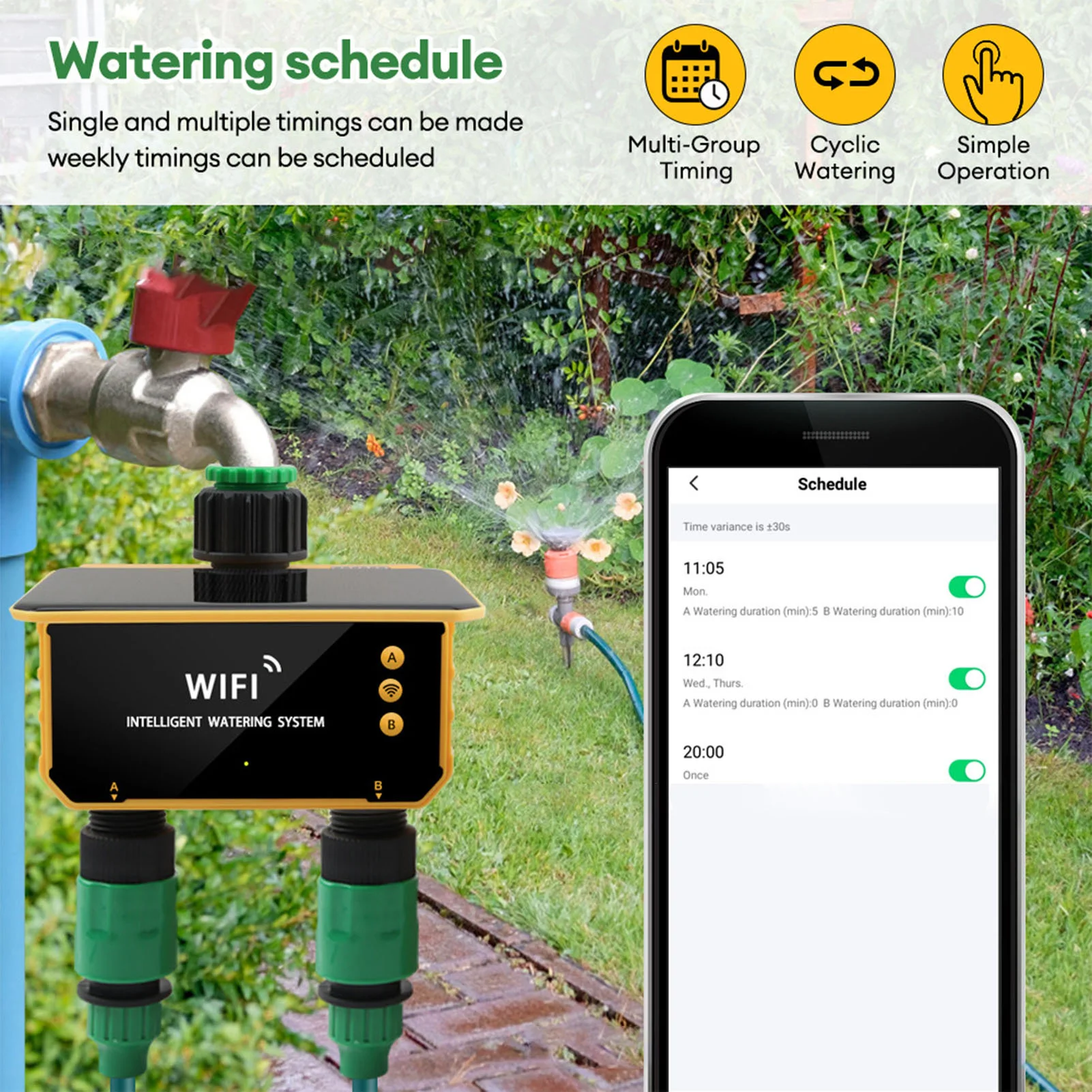 ตัวตั้งเวลาควบคุมการรดน้ำอัจฉร - App Smart Garden บทวิจารณ์และราคา