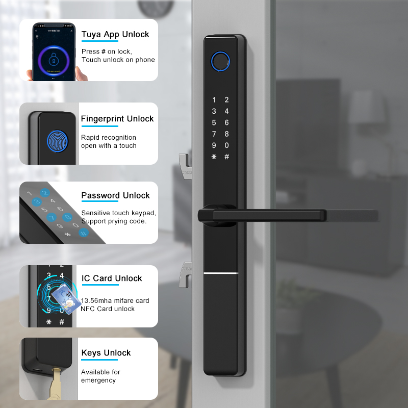 ยูโร 92/85/72 มม.Tuya wifi สมา - Smart Garden Door Lock บทวิจารณ์และราคา