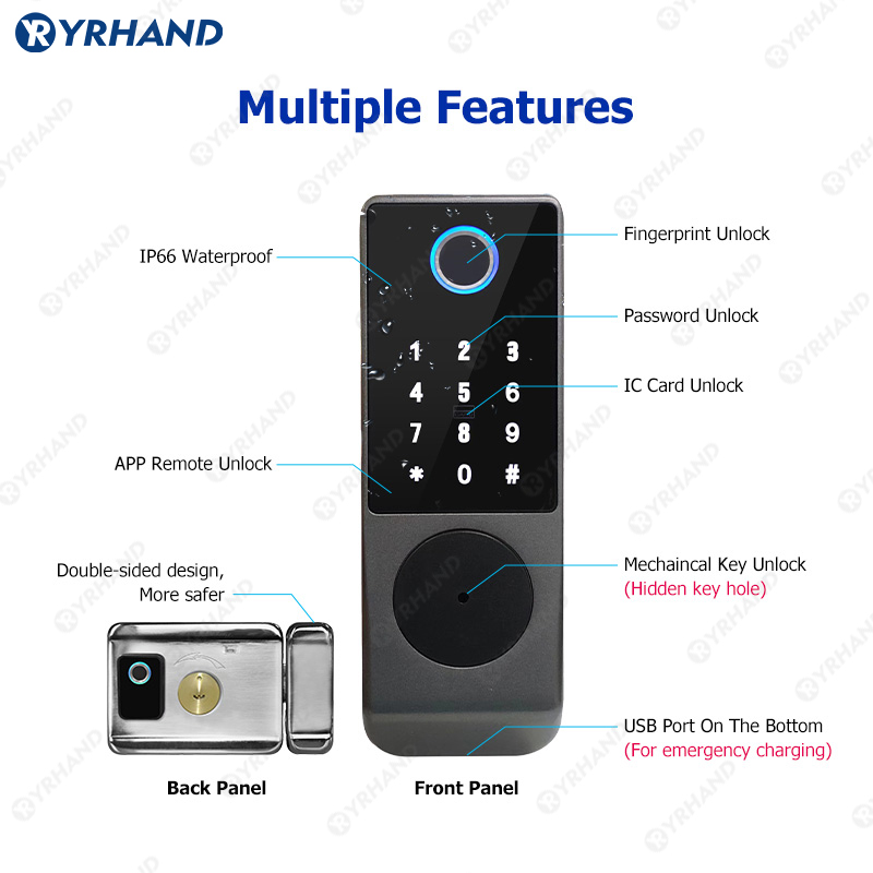 Tuya สมาร์ทล็อคกันน้ำ Wifi คู่ - Smart Garden Door Lock บทวิจารณ์และราคา